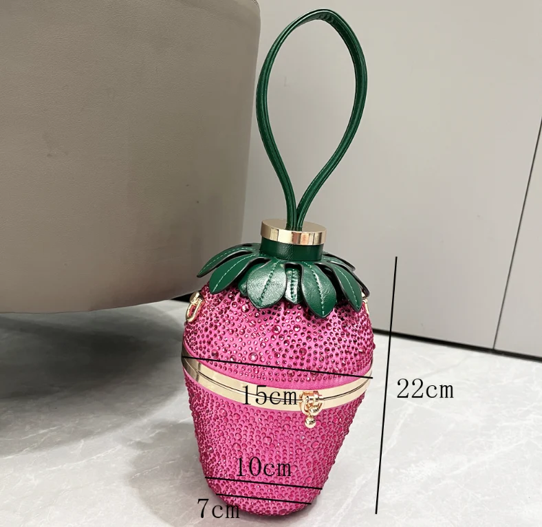 Rhinestone Strawberry Handbag