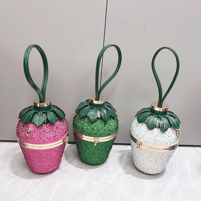 Rhinestone Strawberry Handbag