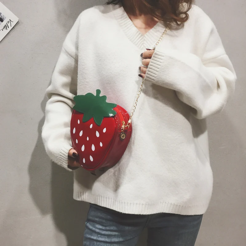 Strawberry Chain Crossbody Purse