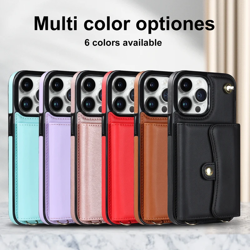 Crossbody Card Holder iPhone Case Multi-function Card Holder