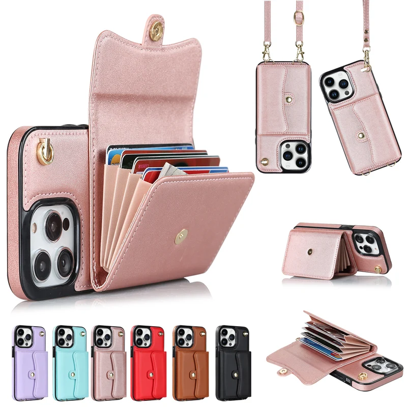 Crossbody Card Holder iPhone Case Multi-function Card Holder