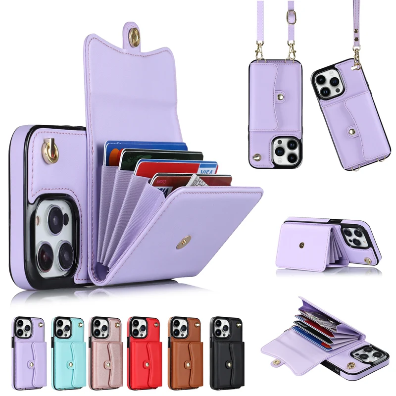 Crossbody Card Holder iPhone Case Multi-function Card Holder