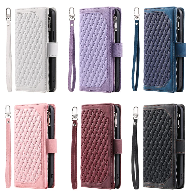 Zipper Wallet Card Flip Multifunction Leather iPhone Case