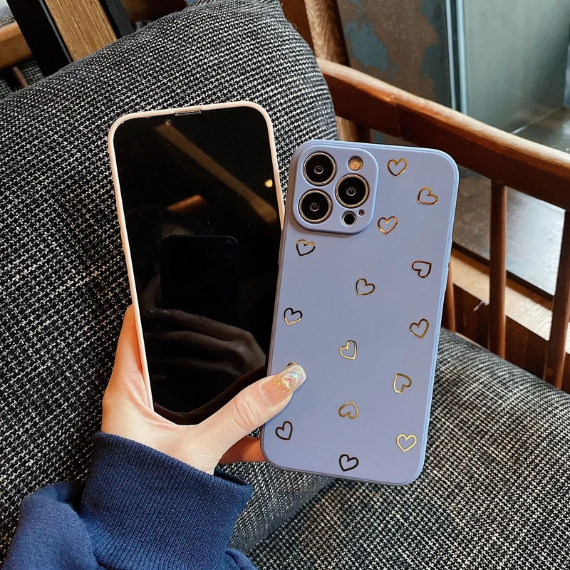 Gilding Small Heart Mobile Phone Shell