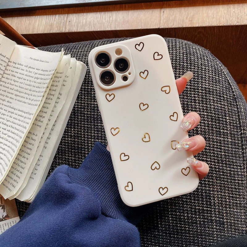 Gilding Small Heart Mobile Phone Shell
