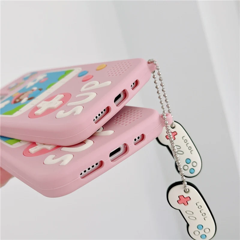Cute Pinky Boo Cartoon Game Machine iPhone Case