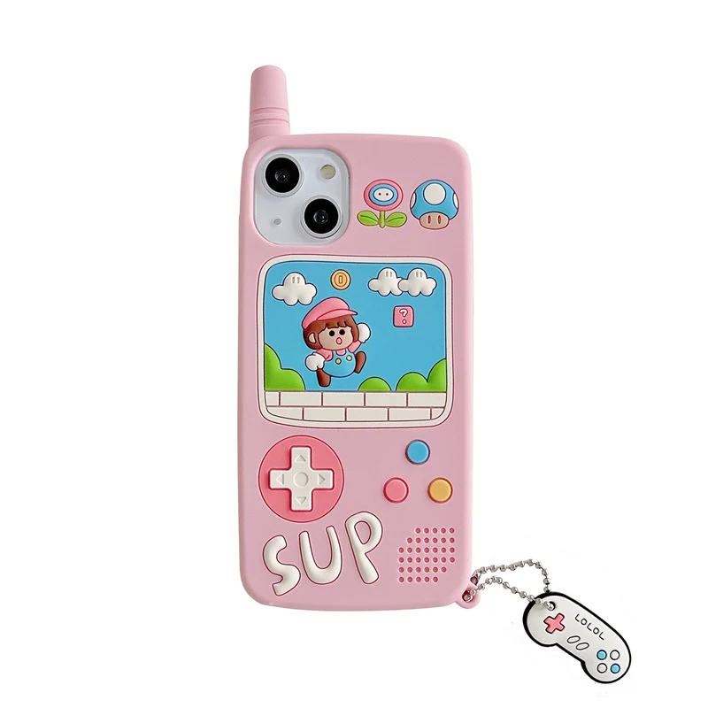 Cute Pinky Boo Cartoon Game Machine iPhone Case