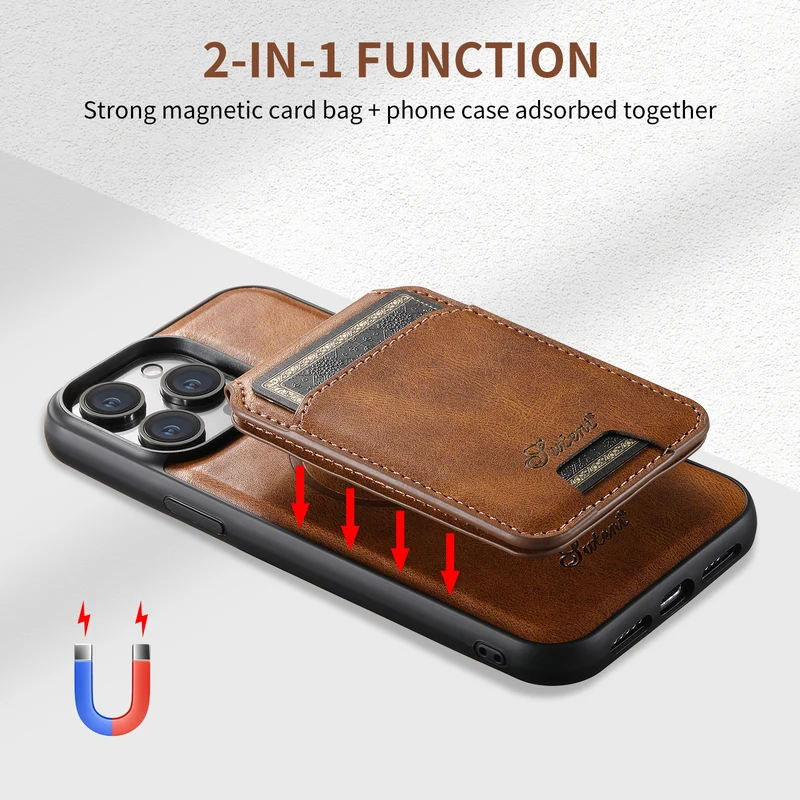 Magnetic Card Holder Two-in-one Wireless Charging iPhone Case