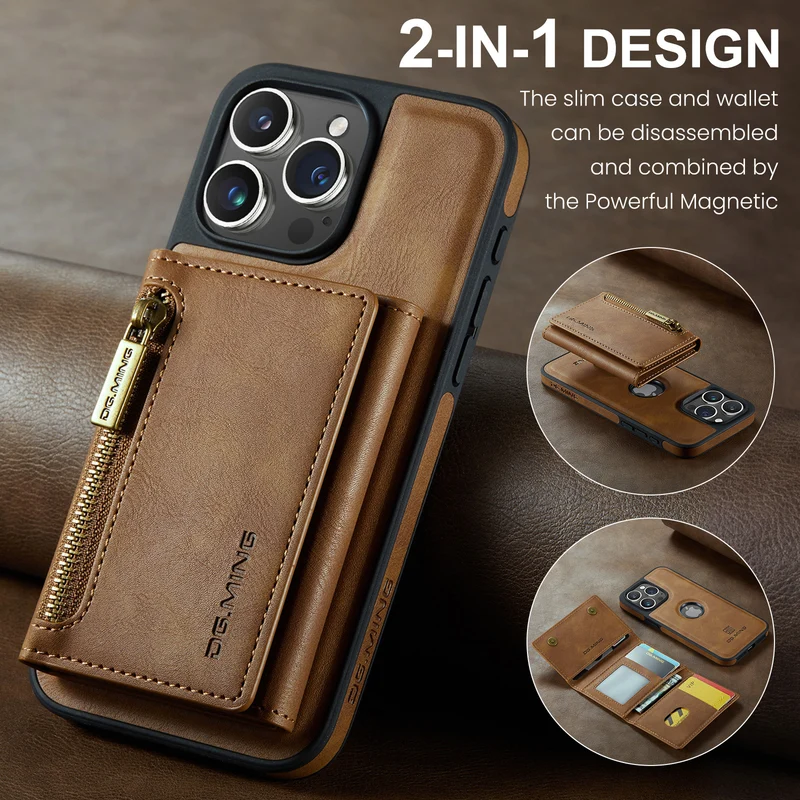 Magnetic Card Holder Wallet Wireless Charger iPhone Case