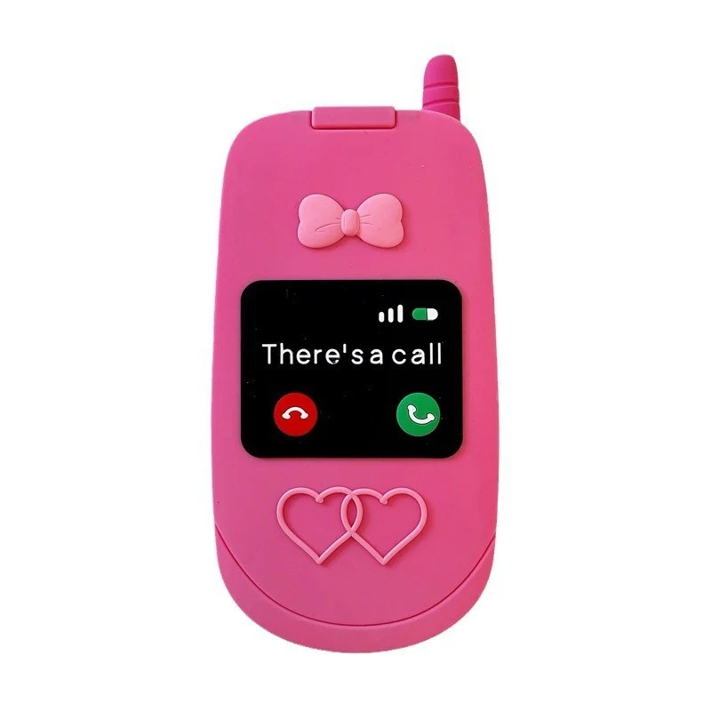 Cute Girly Flip Phone Shape Mirror iPhone Case