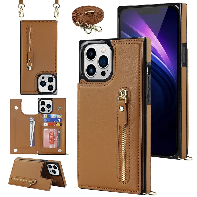 Multi-function Crossbody Wallet iPhone Case