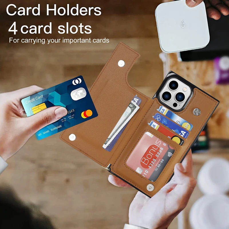 Multi-function Crossbody Wallet iPhone Case