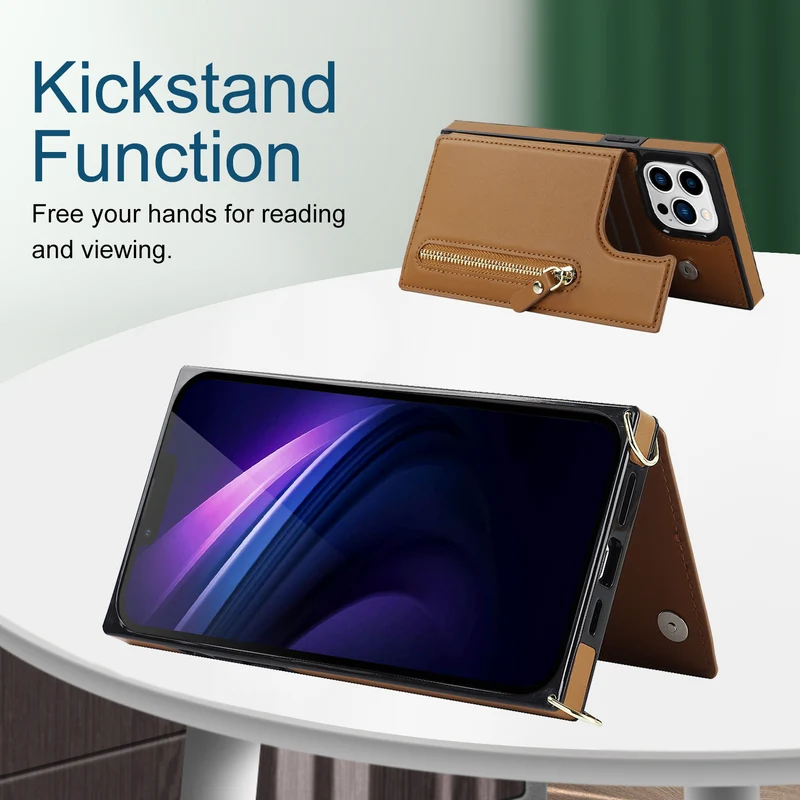 Multi-function Crossbody Wallet iPhone Case