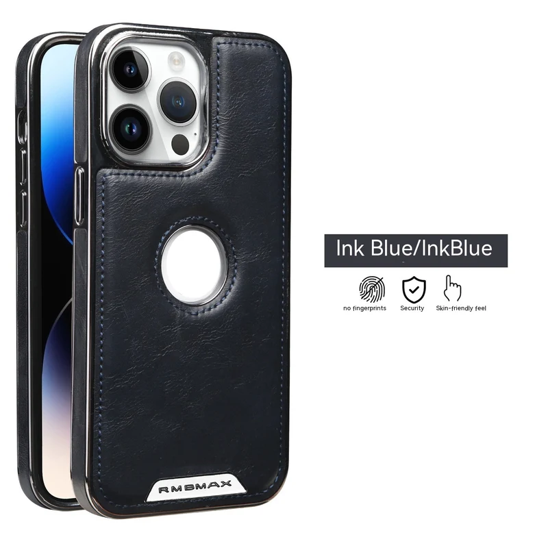 Electroplated Leather Magnetic Card Holder iPhone Case