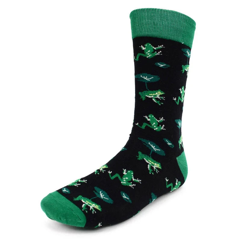 Green Frogs Novelty Socks (Mens)
