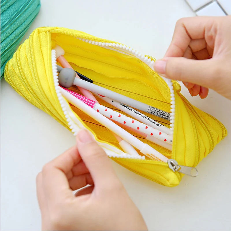 Large Capacity Zipped Pencil Bag Per Piece