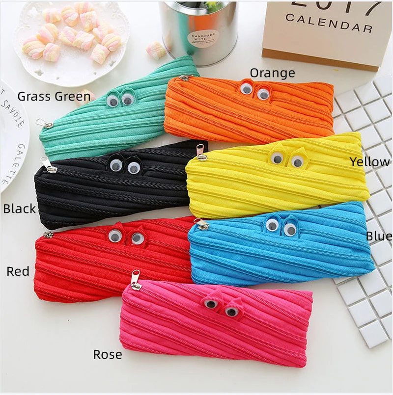 Large Capacity Zipped Pencil Bag Per Piece