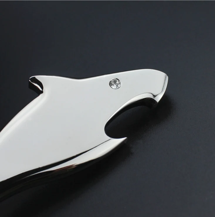 Diamond Shark Bottle Opener Personalized Customization Function Keychain Small Gift Men's Customizable Logo