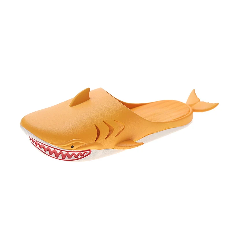 Personality Funny Shark Slippers Parent Child Couple Baotou Half Slippers Female Summer Travel Beach Shoes Cartoon Children'S Slippers