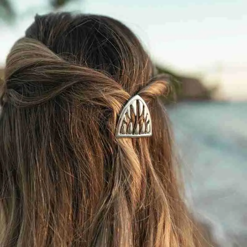 Metal Silver Barrettes Back Head Female Large Hair Jaw Clip Shark Clip Korean Elegant Graceful Clip Hairpin Styling Accessories