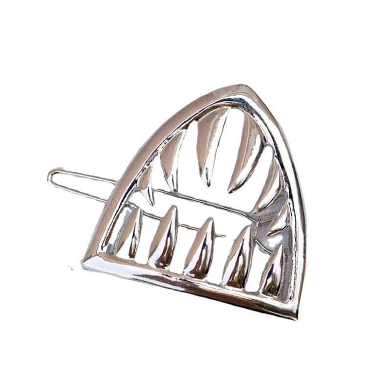Metal Silver Barrettes Back Head Female Large Hair Jaw Clip Shark Clip Korean Elegant Graceful Clip Hairpin Styling Accessories