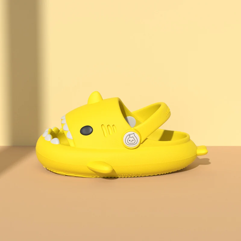 CHEDOIR Little Shark Two-way Children's Slippers Summer Girl Soft Bottom Cute Cartoon Baby Sandals Women