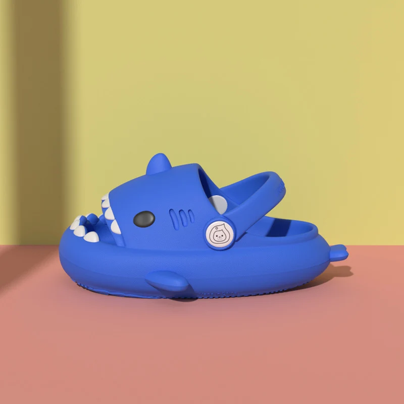 CHEDOIR Little Shark Two-way Children's Slippers Summer Girl Soft Bottom Cute Cartoon Baby Sandals Women
