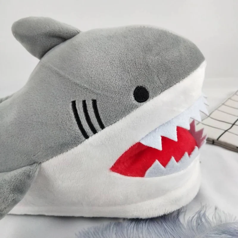 Cute Cartoon Shark Indoor Warm Home Cotton Slippers
