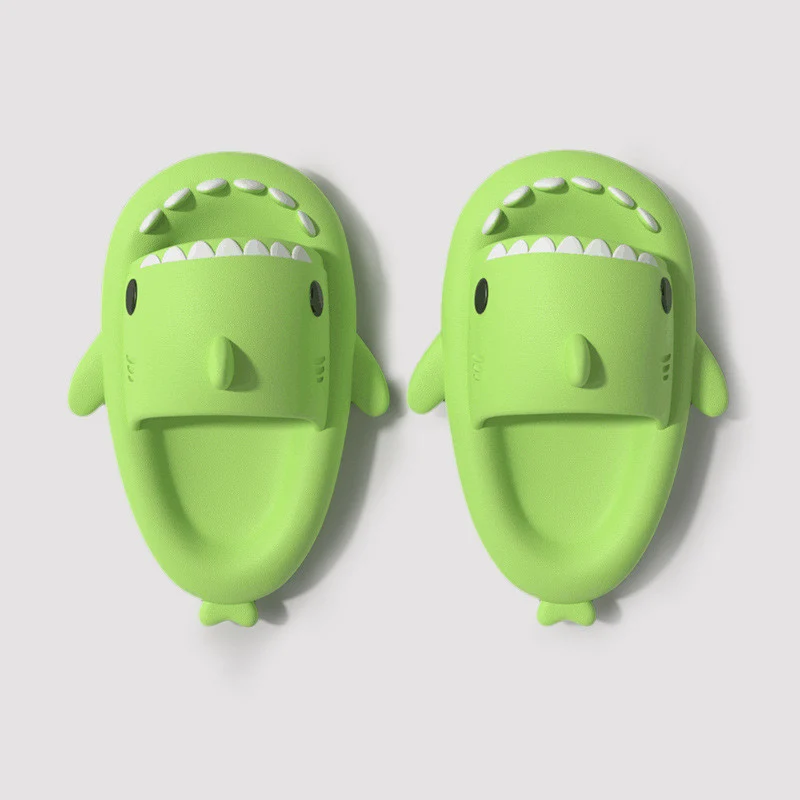 Children's Sandals And Slippers Summer Thick Bottom Second Generation Shark EVA Slippers Home Children Parent-child Non-slip Soft Bottom Baby Sandals