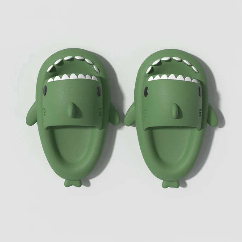 Children's Sandals And Slippers Summer Thick Bottom Second Generation Shark EVA Slippers Home Children Parent-child Non-slip Soft Bottom Baby Sandals