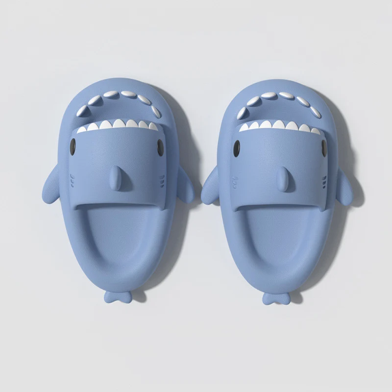 Children's Sandals And Slippers Summer Thick Bottom Second Generation Shark EVA Slippers Home Children Parent-child Non-slip Soft Bottom Baby Sandals