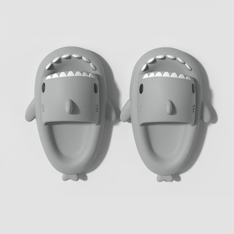 Children's Sandals And Slippers Summer Thick Bottom Second Generation Shark EVA Slippers Home Children Parent-child Non-slip Soft Bottom Baby Sandals