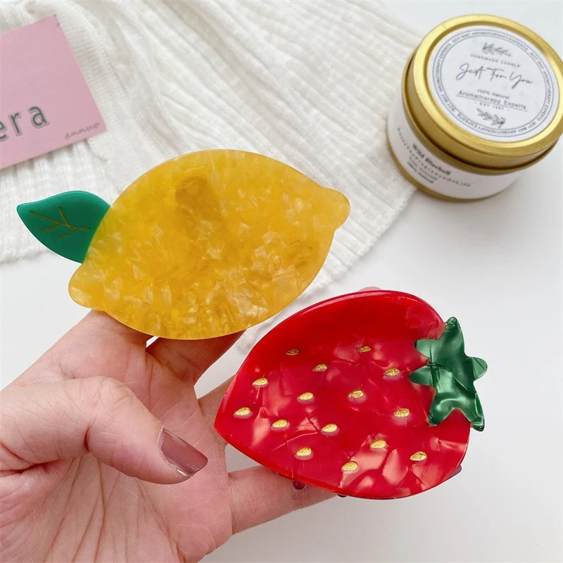 Cute Strawberry Lemon Hair Clip