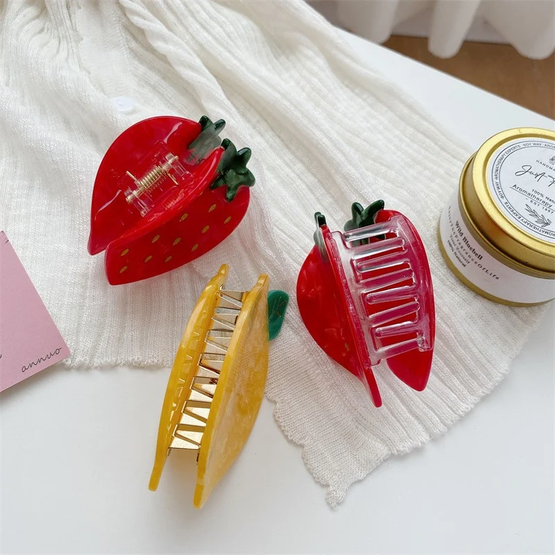 Cute Strawberry Lemon Hair Clip