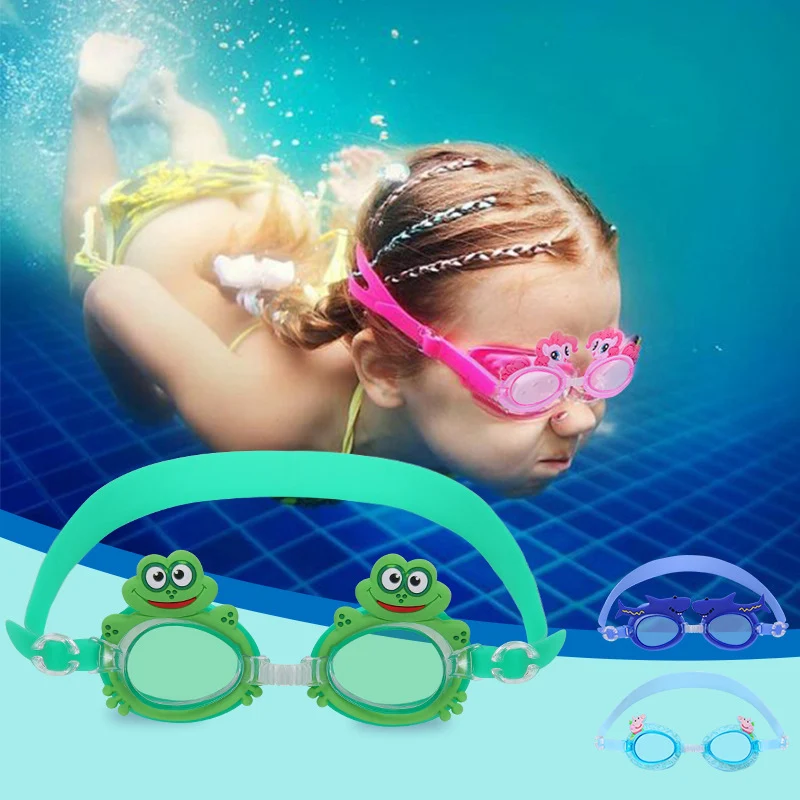 Cute Waterproof Anti-fog Children's Swimming Goggles