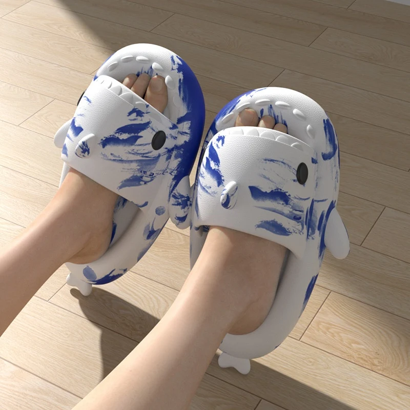 Two-color Shark Thick-soled Sandals