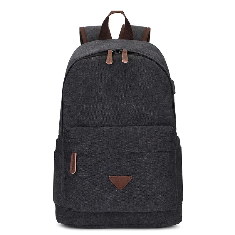 Canvas Backpack With USB