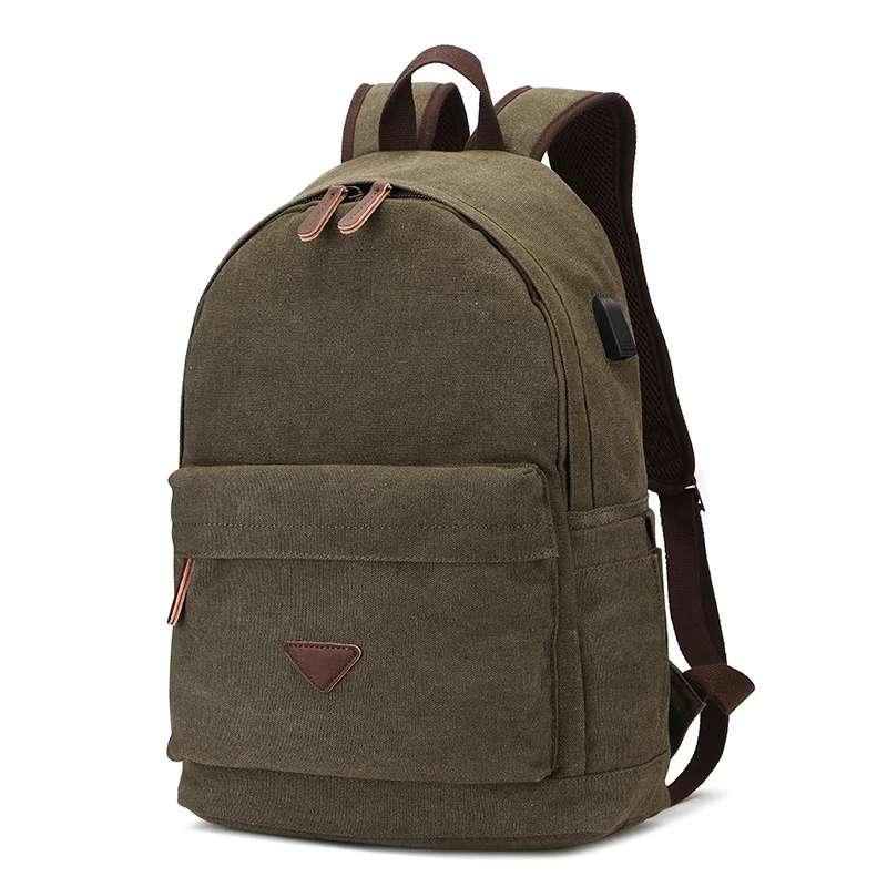 Canvas Backpack With USB