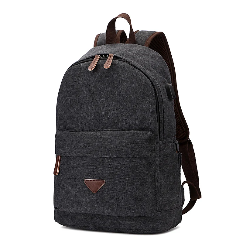 Canvas Backpack With USB
