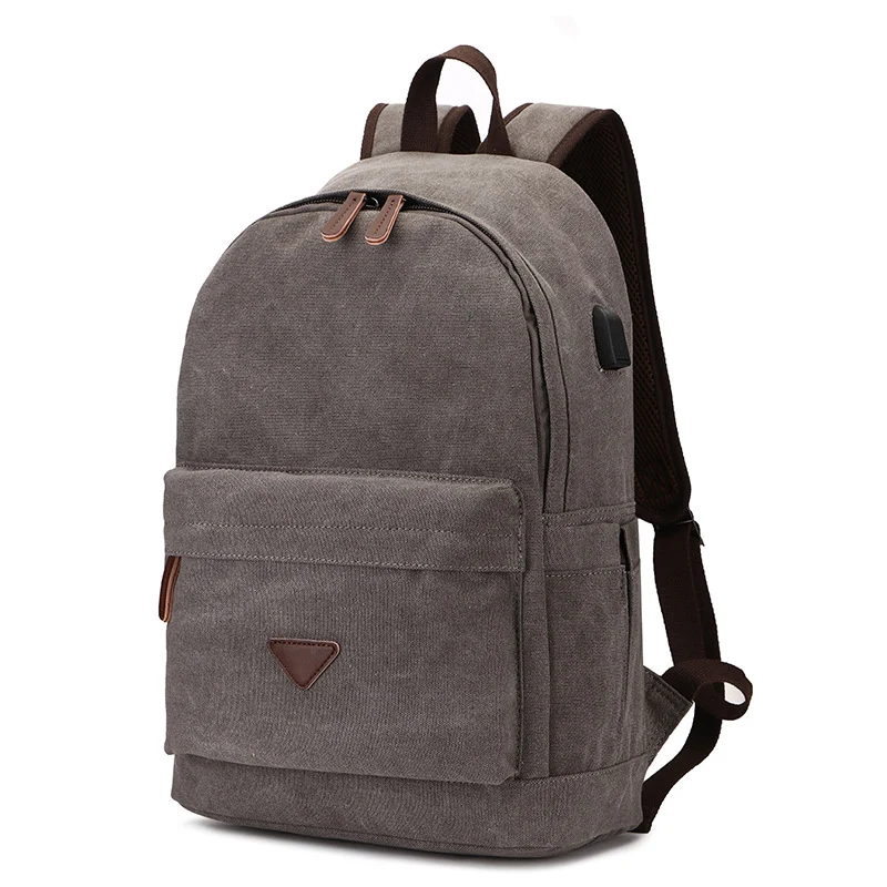 Canvas Backpack With USB