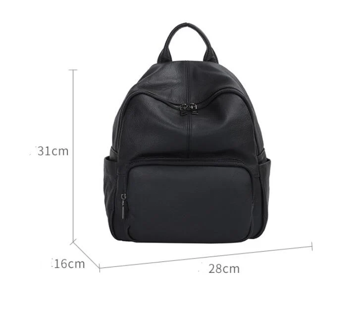 High Capacity Leather Backpack