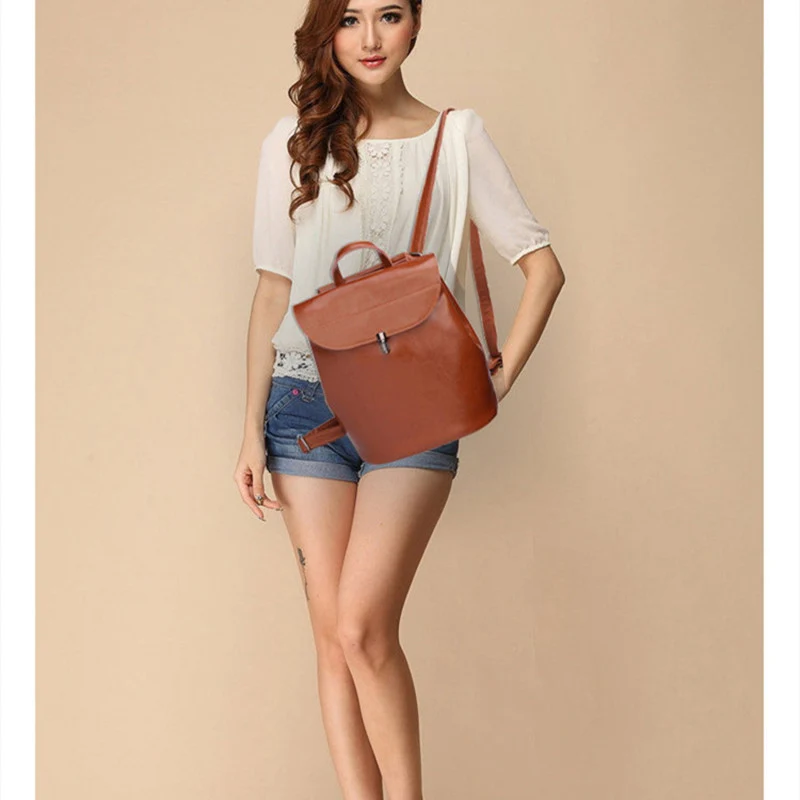 Leather Women Backpack Handbags