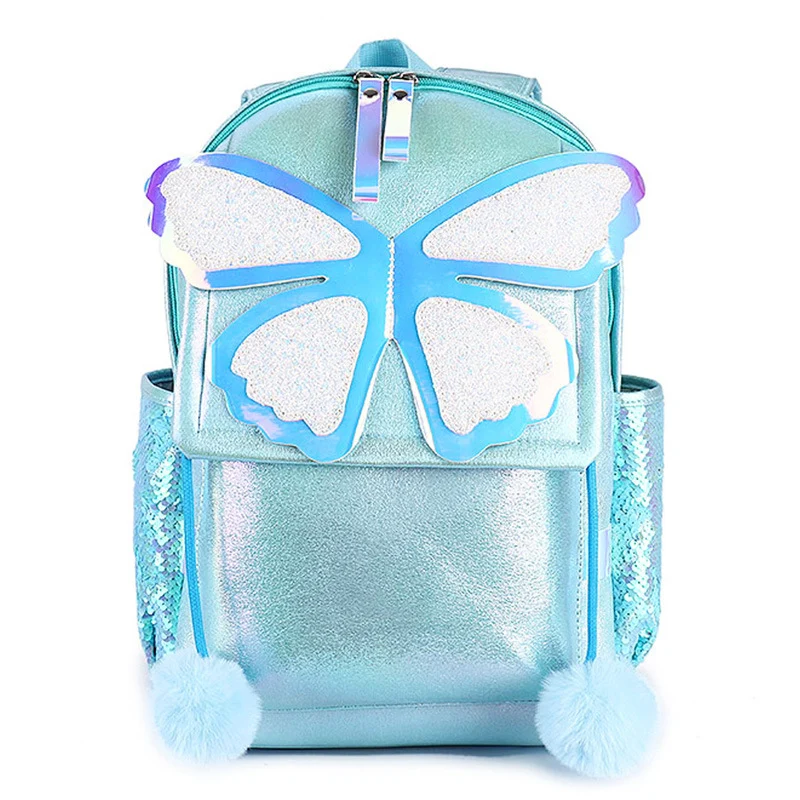 Sequined Butterfly School Backpack