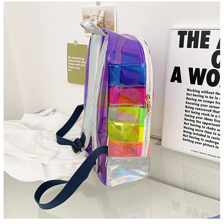 Transparent Rainbow PVC Backpack