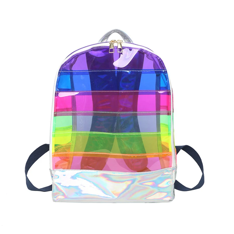 Transparent Rainbow PVC Backpack