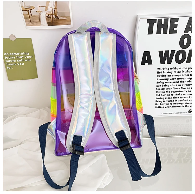 Transparent Rainbow PVC Backpack