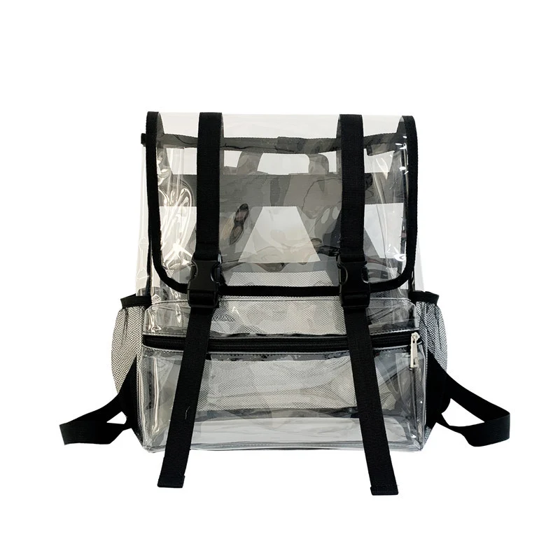 Transparent Flap Top Backpack