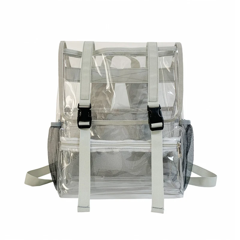 Transparent Flap Top Backpack