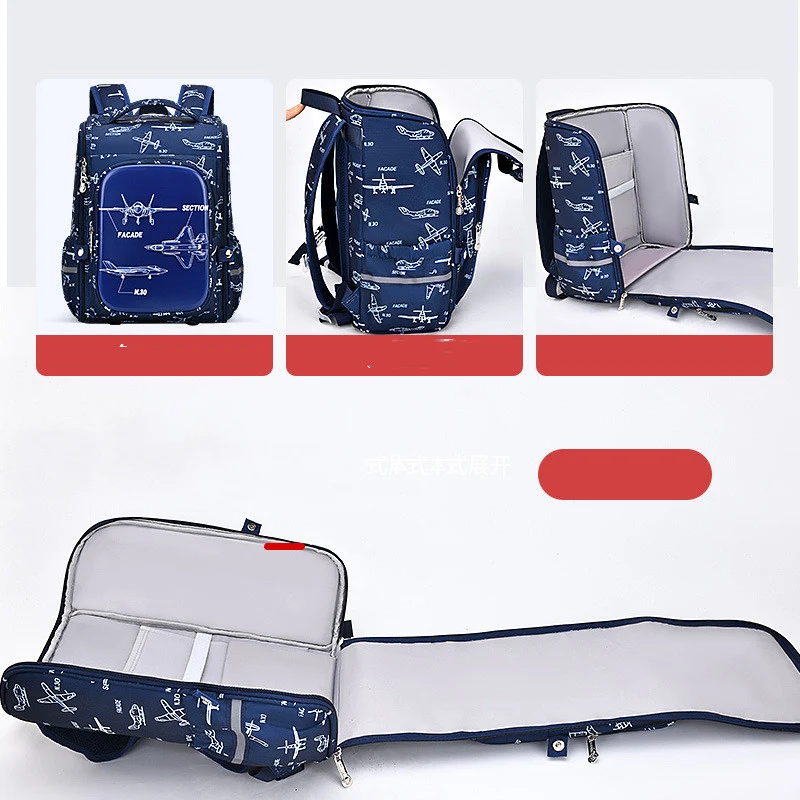 Aerospace Print Large Capacity Schoolbag