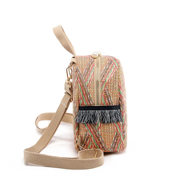 Straw Mini Travel Leisure Woven Backpack